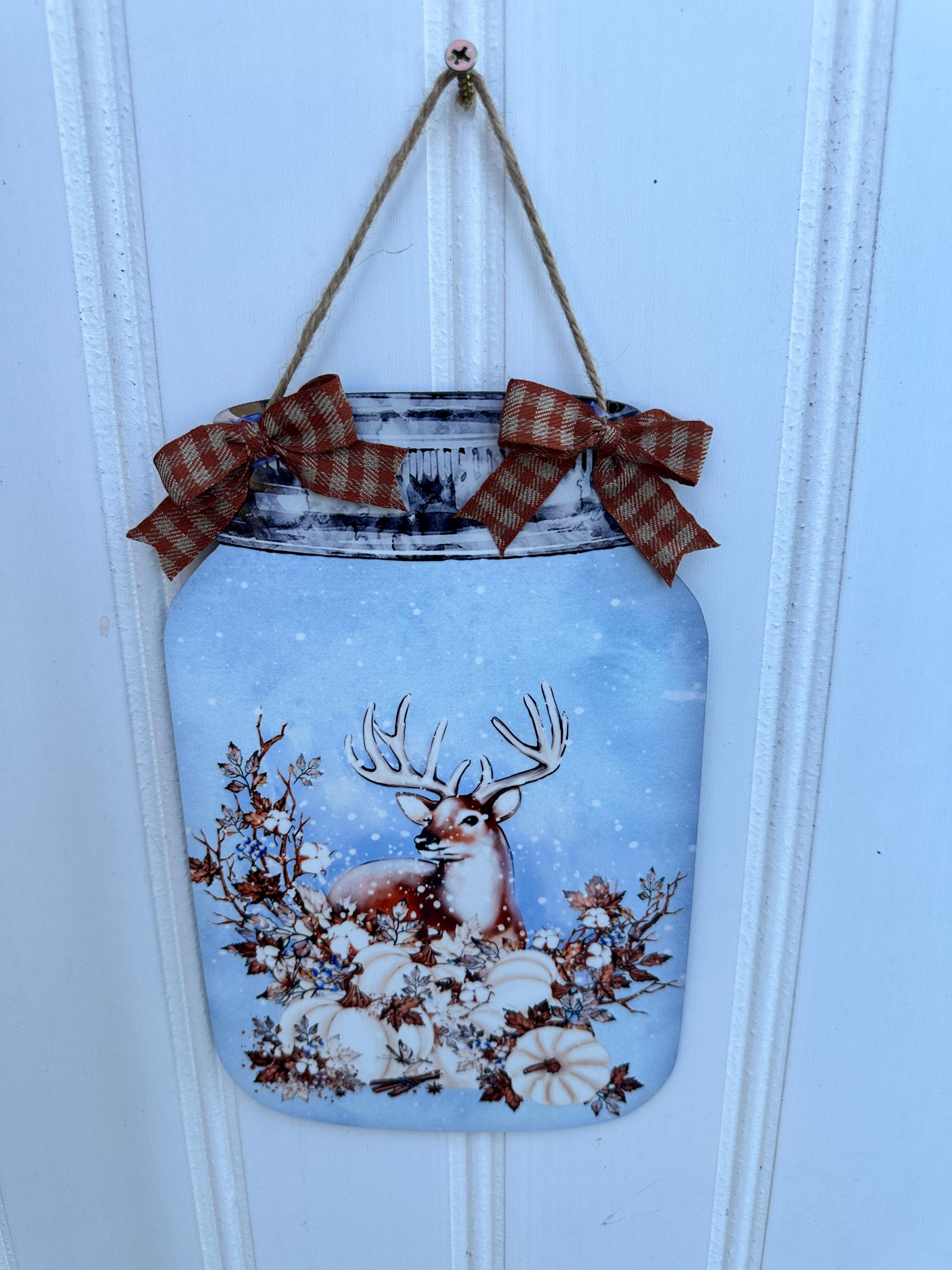 Mason Jar Fall Wall Hanger, Deer, Fall Decor, Home Decor - Etsy