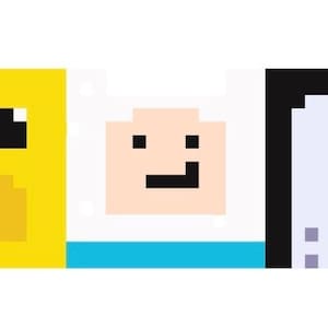 Adventure Time karakterstrook kruissteekpatroon