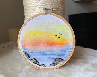 Beach Sunset Embroidery