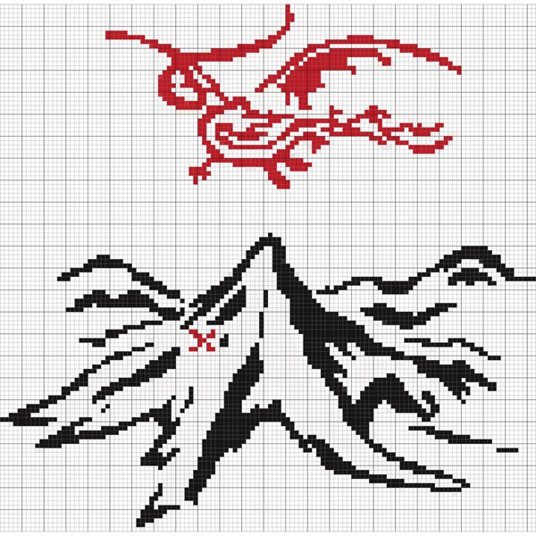 Lonely Mountain Cross Stitch Pattern