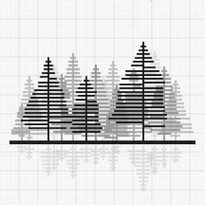 Trees Cross Stitch Pattern