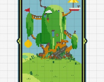 Jake & Finn's Tree House Cross Stitch Pattern
