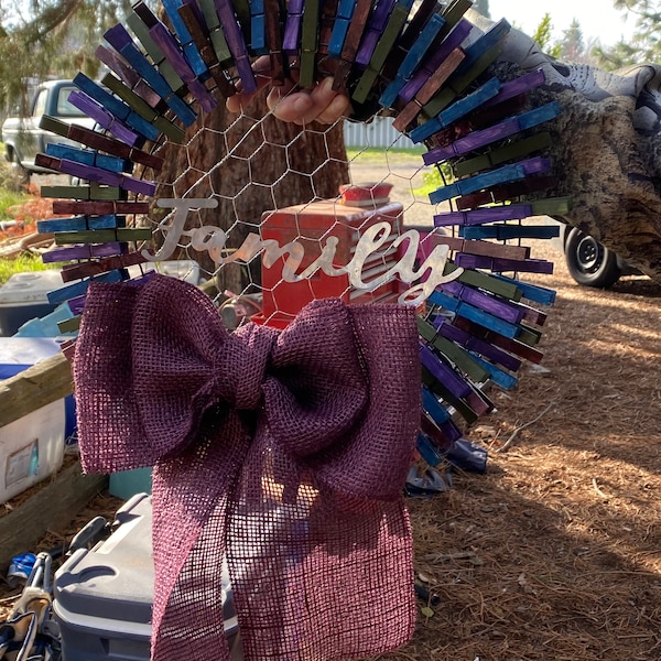 Clothespin Wreath - Etsy