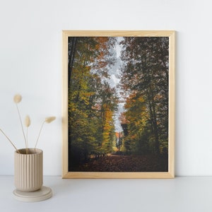 Center Lake Ski Trail Print| Digital Art Print| Michigan Photography