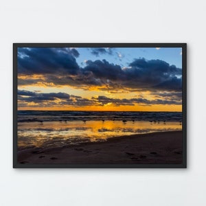 Reflections Sunset Beach Print| Digital Art Print| Michigan Photography| Ludington State Park