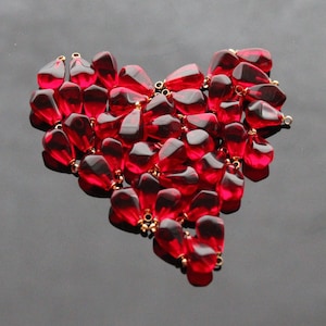 Hand made glass pomegranate seeds for jewelry making