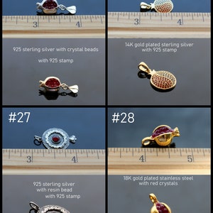 Pomegranate charms for jewelry making image 9