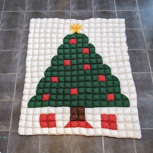 Christmas Tree Puff Quilt PDF Pattern