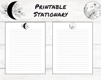 Digital Letter Witchy Printable Stationary Paper Printable Note Paper ...