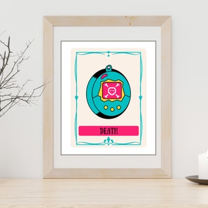 Arte de la pared del Tarot de la Muerte / Decoración del Tarot Imprimible / Cartel de la Carta del Tarot de la Muerte / Carta del Tarot Imprimible / Arte del Tarot Brujo / Decoración Bruja / Impresión de los años 90