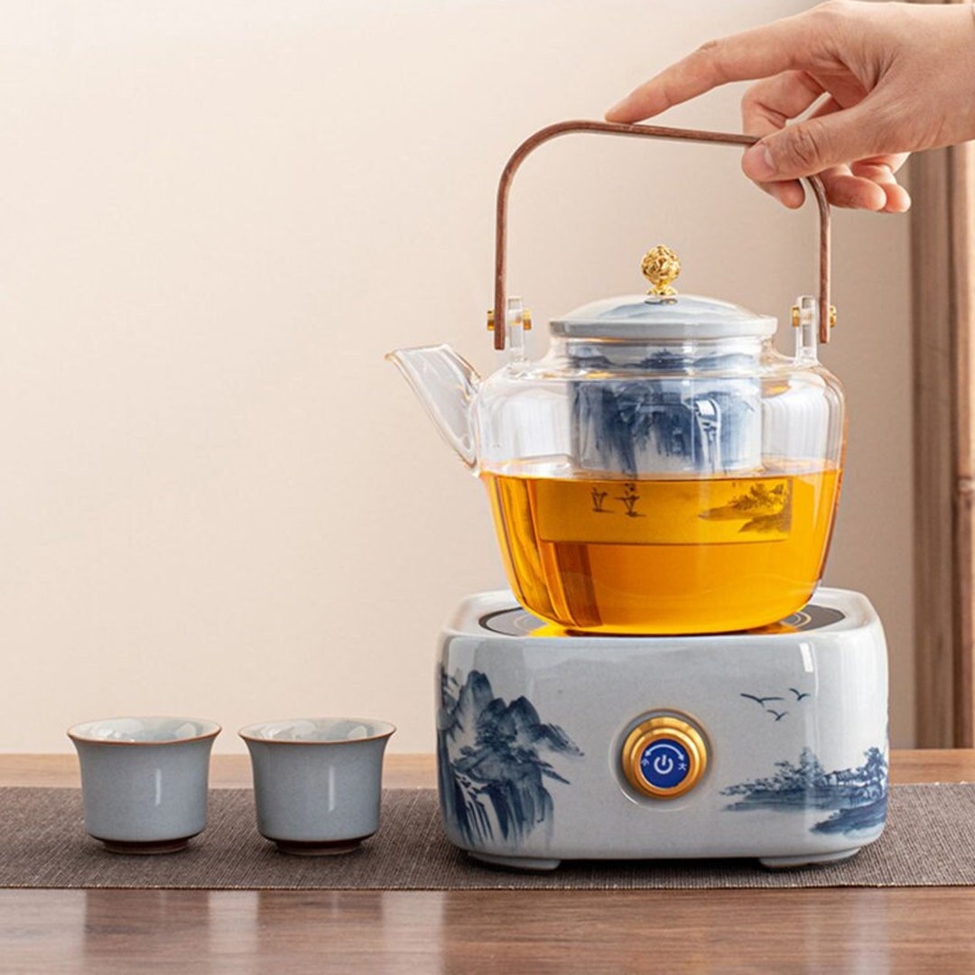 Electric Ceramic Stove Steaming Teapot Glass Kettle Fully Etsy UK