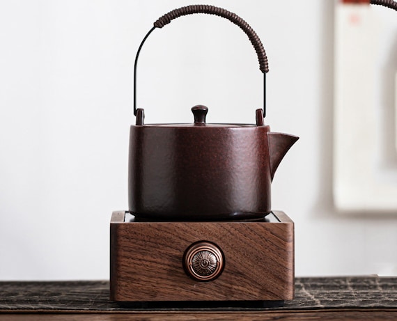 Walnut Wood Electric Pottery Stove Kung Fu Tea Setburning Kettleceramic Tea  Boilertilting Pot Setsmall Tea Boilercustomized Gifts 