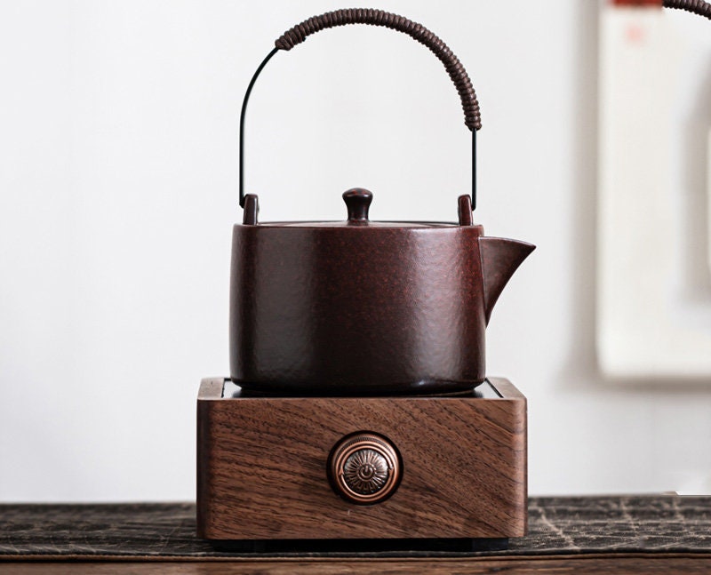 Walnut Wood Electric Pottery Stove Kung Fu Tea Setburning Kettleceramic Tea  Boilertilting Pot Setsmall Tea Boilercustomized Gifts 