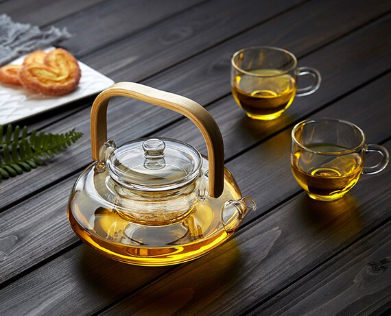 Prague Glass Teapot & Warmer Set