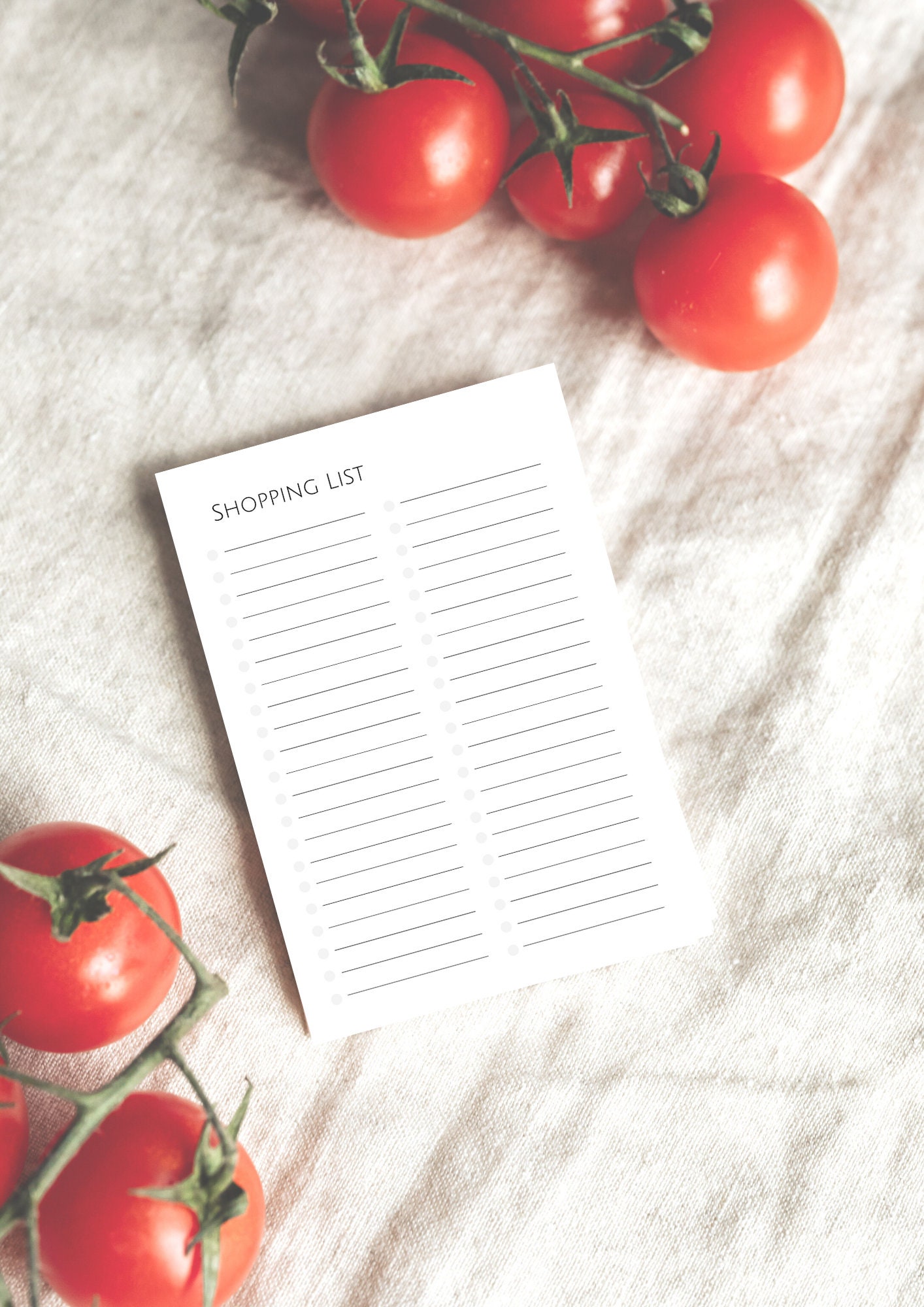 A4 Shopping Checklist, Grocery Checklist, Printable Shopping Checklist