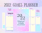 2022 Goals Setting Planner | Daily and Weekly Planer | Tasks Overview List