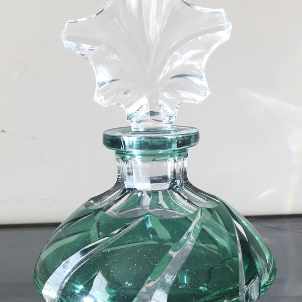 Val Saint Lambert Crystal Perfume Flocon