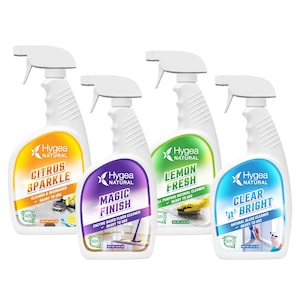 Natural Cleaning Starter Kit- Includes Window Cleaner, Degreaser, All purpose Cleaner and Tile cleaner - by Hygea Natural