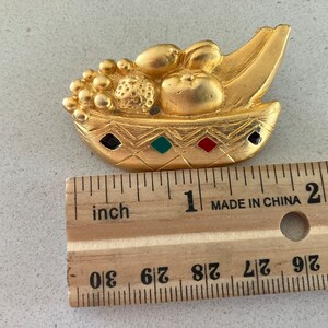 Gold Fruit basket pin