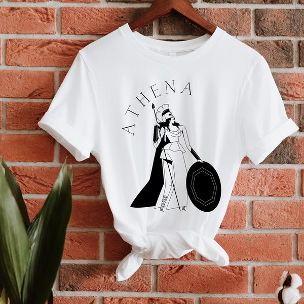 Athena | Unisex Jersey Short Sleeve Tee | White | Greek Mythology | Goddess of Wisdom | Light Academia