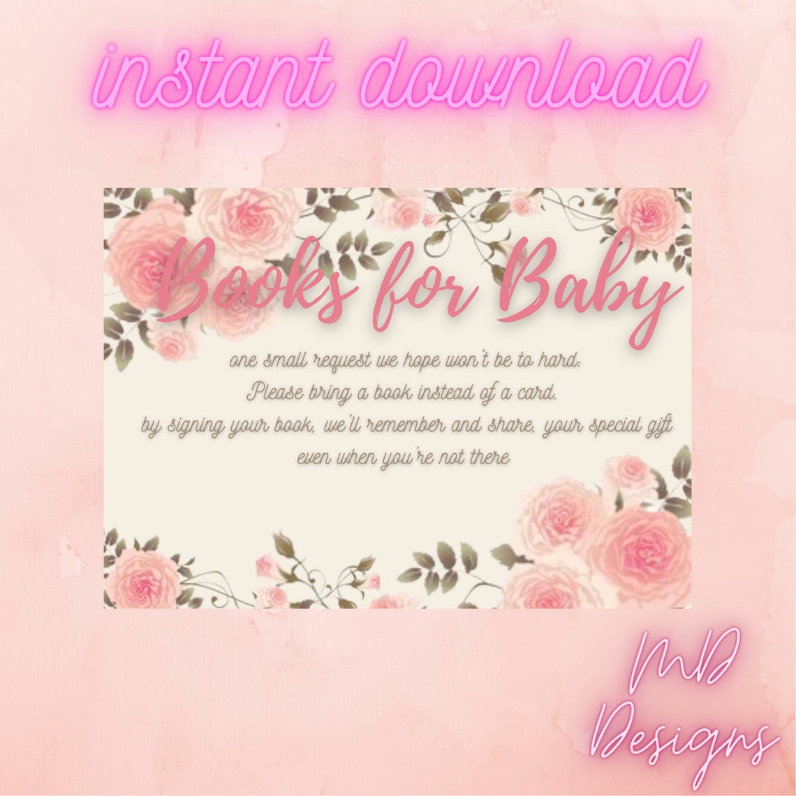Baby Shower | Elephant Baby Shower Template | Girl Baby Shower | Edit ...