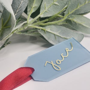Custom acrylic Stocking Gift Tags, Christmas Gift Tag, Christmas Stocking Tag, Personalized Stocking Tag, Gift Label