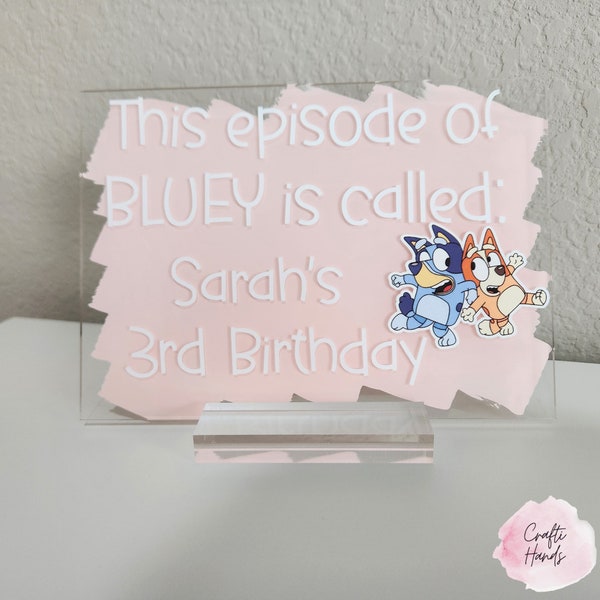 Bluey Birthday Party Welcome Sign, Kid's Party Sign, Bluey Dog Birthday Party Sign, Birthday Party Signage