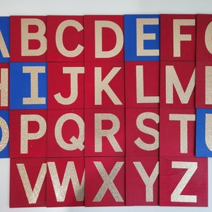 Montessori Upper Case Sandpaper Letters on wood, teaching supply, kindergarten, Language Material, Preschool Learning Tool, Educational Toy