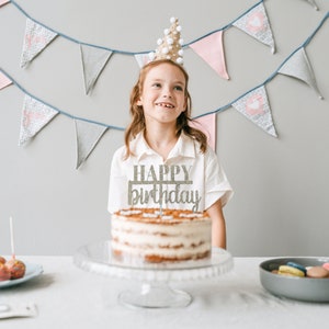 Custom Gold Glitter Cake Topper: Personalized Text