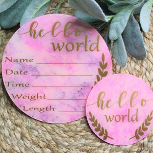 Acrylic Baby Milestones, Birth Announcement, Baby Monthly Milestones, Baby Photo Props, baby gift, Acrylic Milestones, Baby Milestone Discs
