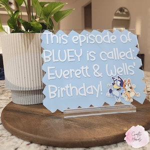 Bluey Birthday Party Welcome Sign, Kid&#39;s Party Sign, Bluey Dog Birthday Party Sign, Birthday Party Signage