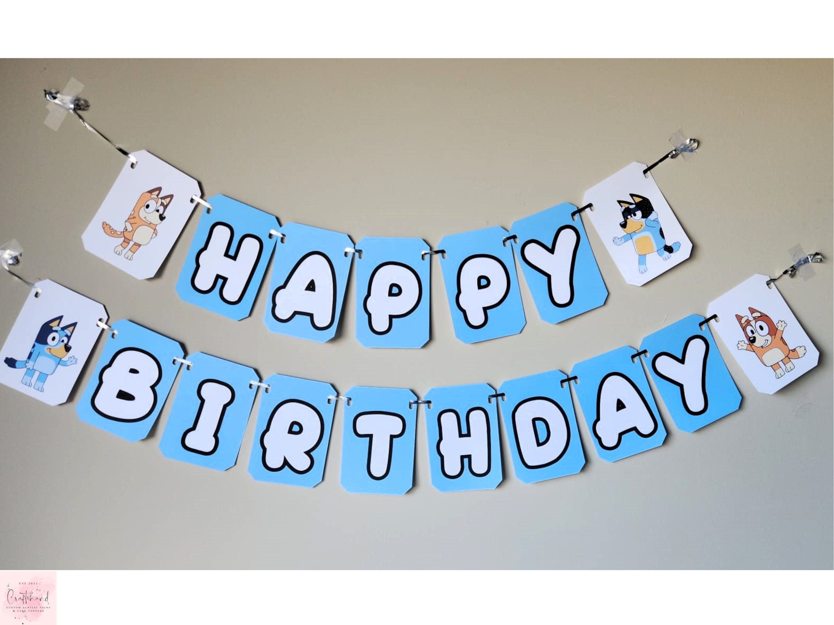 Bluey Birthday Party Banner