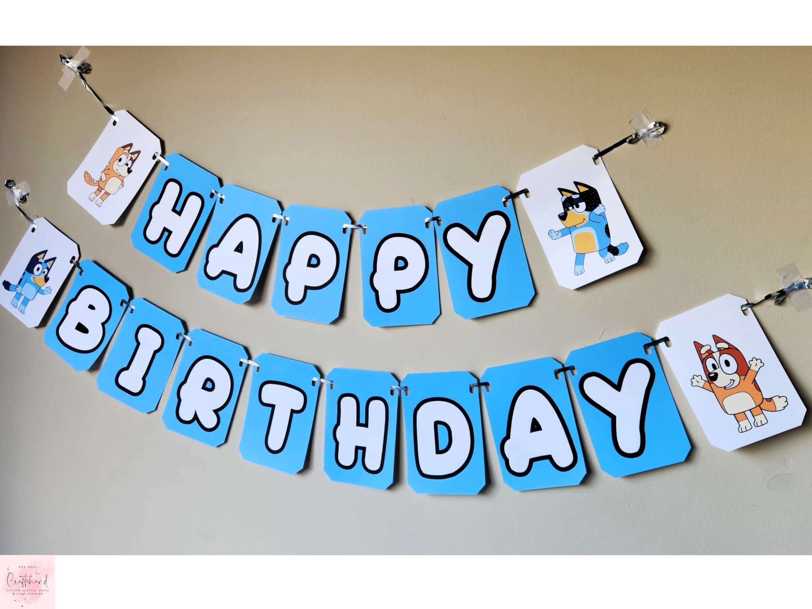 Bluey Birthday Party Banner