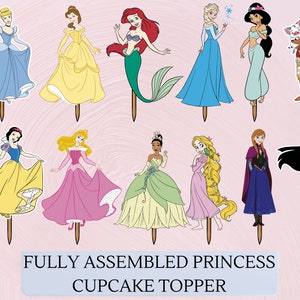 Princess Cupcake Toppers: Assembled Party Decorations