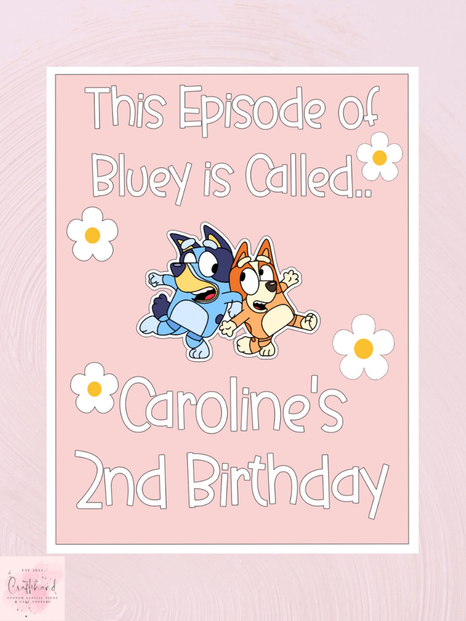Bluey Birthday Party Welcome Sign