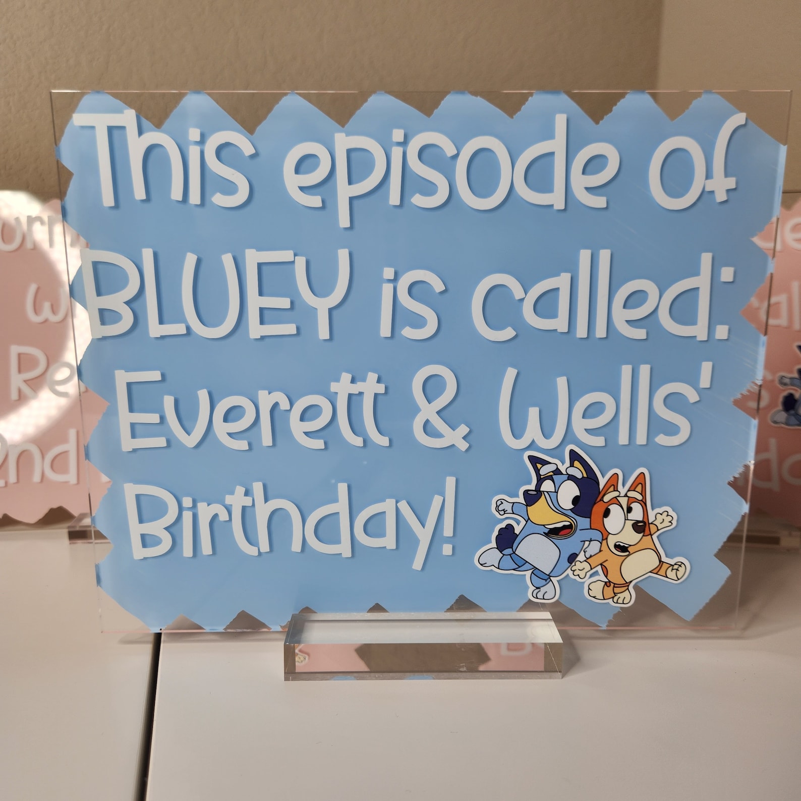 Bluey Birthday Party Welcome Sign