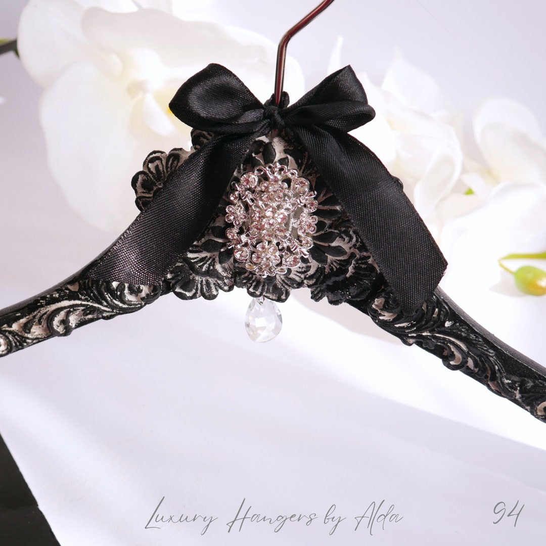 Elegant Black and White Dress Hanger, Black Wedding Dress Hanger ...