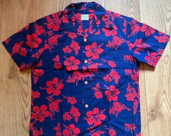 Camisa Ui-Maikai Havaí vintage dos anos 60, tamanho L.