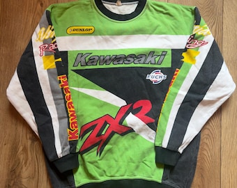 Moletom vintage Kawasaki Ninja Racing, tamanho G.