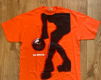 Camiseta promocional vintage do filme "The Bowler" da Mystery Men, de 1999, tamanho XL.
