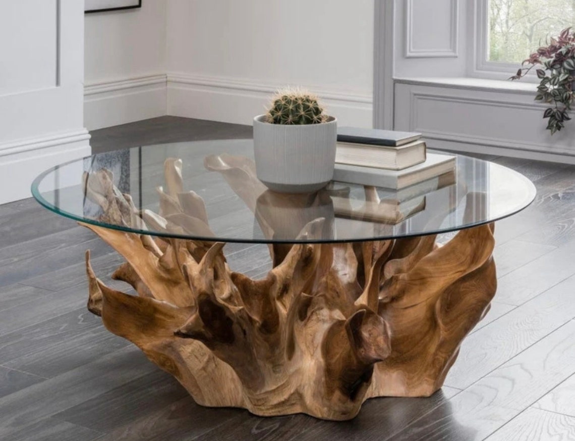 Iconic, Rare CUSTOM ROOT BALL Table, Coastal Dining Table, Tropical