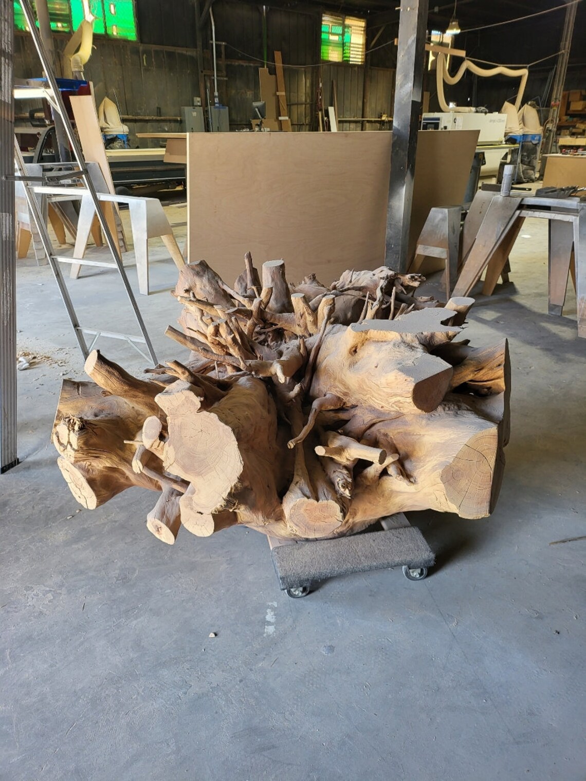 Iconic, Rare CUSTOM ROOT BALL Table, Coastal Dining Table, Tropical