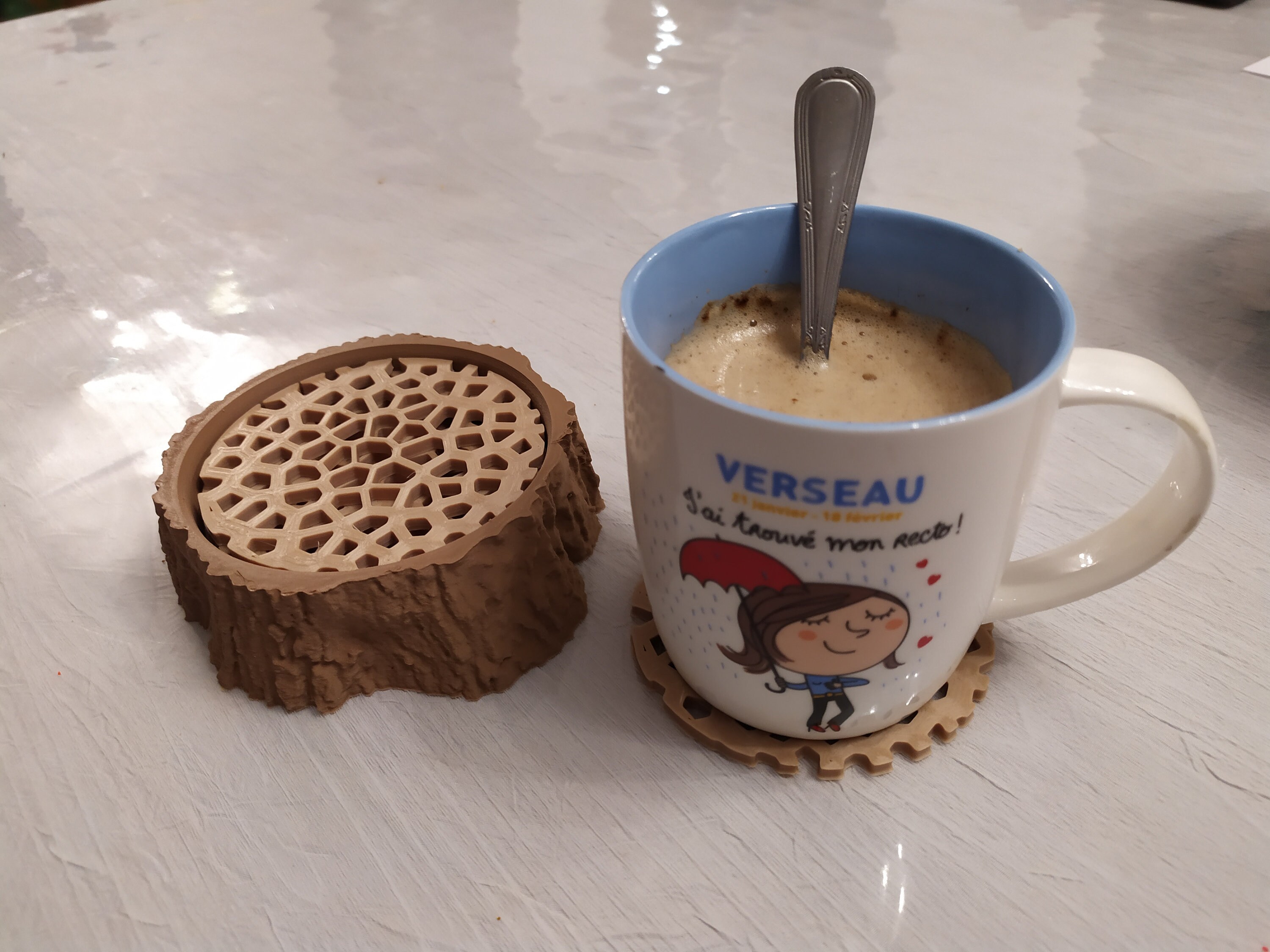 Dessous de Verre Tronc d'arbre