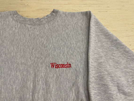 Vintage 80’s Champion Reverse Weave Wisconsin Swe… - image 2