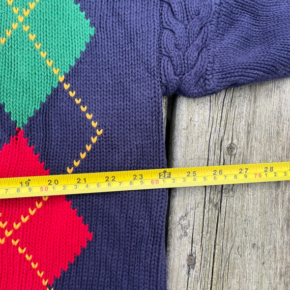 Gap Vintage Knit Cardigan Button Up Wool Pattern … - image 3