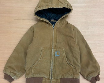 Youth Carhartt Full Zip WorkWear Jacket With Hood Size Youth XS (6)