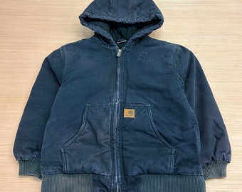 Veste de travail Carhartt entièrement zippée avec capuche pour jeune, taille moyenne (10/12)