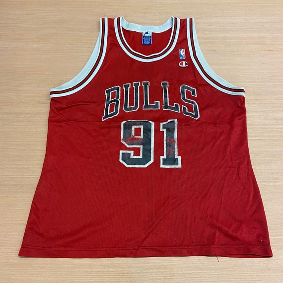 Vintage Chicago Bulls Dennis Rodman Champion Jers… - image 1