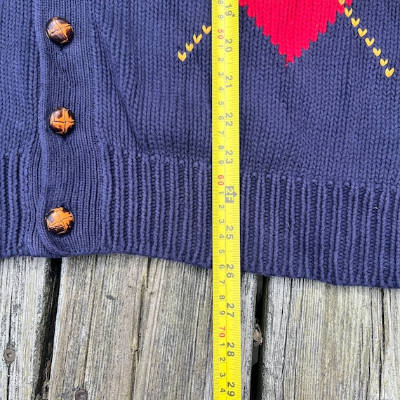 Gap Vintage Knit Cardigan Button Up Wool Pattern … - image 4