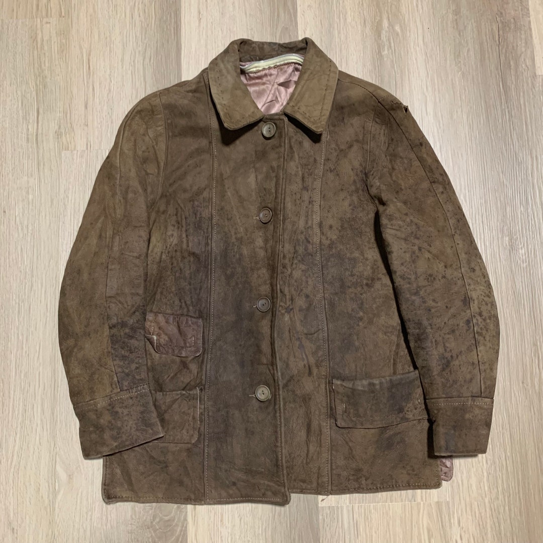 1960s Suede Leather Chore Jacket - Etsy